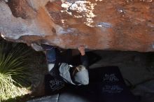 Bouldering in Hueco Tanks on 11/30/2019 with Blue Lizard Climbing and Yoga

Filename: SRM_20191130_1336300.jpg
Aperture: f/7.1
Shutter Speed: 1/250
Body: Canon EOS-1D Mark II
Lens: Canon EF 16-35mm f/2.8 L