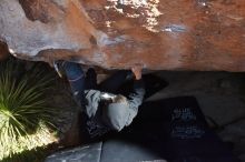 Bouldering in Hueco Tanks on 11/30/2019 with Blue Lizard Climbing and Yoga

Filename: SRM_20191130_1336370.jpg
Aperture: f/7.1
Shutter Speed: 1/250
Body: Canon EOS-1D Mark II
Lens: Canon EF 16-35mm f/2.8 L