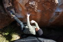 Bouldering in Hueco Tanks on 11/30/2019 with Blue Lizard Climbing and Yoga

Filename: SRM_20191130_1339360.jpg
Aperture: f/11.0
Shutter Speed: 1/250
Body: Canon EOS-1D Mark II
Lens: Canon EF 16-35mm f/2.8 L