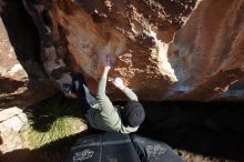 Bouldering in Hueco Tanks on 11/30/2019 with Blue Lizard Climbing and Yoga

Filename: SRM_20191130_1339430.jpg
Aperture: f/11.0
Shutter Speed: 1/250
Body: Canon EOS-1D Mark II
Lens: Canon EF 16-35mm f/2.8 L