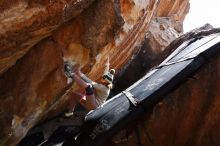 Bouldering in Hueco Tanks on 11/30/2019 with Blue Lizard Climbing and Yoga

Filename: SRM_20191130_1347230.jpg
Aperture: f/6.3
Shutter Speed: 1/250
Body: Canon EOS-1D Mark II
Lens: Canon EF 16-35mm f/2.8 L