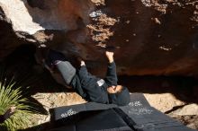 Bouldering in Hueco Tanks on 11/30/2019 with Blue Lizard Climbing and Yoga

Filename: SRM_20191130_1413250.jpg
Aperture: f/8.0
Shutter Speed: 1/320
Body: Canon EOS-1D Mark II
Lens: Canon EF 16-35mm f/2.8 L