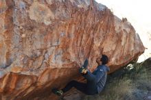 Bouldering in Hueco Tanks on 11/30/2019 with Blue Lizard Climbing and Yoga

Filename: SRM_20191130_1502530.jpg
Aperture: f/3.5
Shutter Speed: 1/500
Body: Canon EOS-1D Mark II
Lens: Canon EF 50mm f/1.8 II