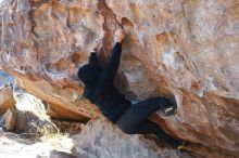 Bouldering in Hueco Tanks on 11/30/2019 with Blue Lizard Climbing and Yoga

Filename: SRM_20191130_1513100.jpg
Aperture: f/3.5
Shutter Speed: 1/320
Body: Canon EOS-1D Mark II
Lens: Canon EF 50mm f/1.8 II