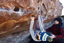 Bouldering in Hueco Tanks on 11/30/2019 with Blue Lizard Climbing and Yoga

Filename: SRM_20191130_1528560.jpg
Aperture: f/5.0
Shutter Speed: 1/250
Body: Canon EOS-1D Mark II
Lens: Canon EF 16-35mm f/2.8 L