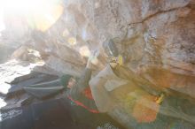 Bouldering in Hueco Tanks on 11/30/2019 with Blue Lizard Climbing and Yoga

Filename: SRM_20191130_1531130.jpg
Aperture: f/7.1
Shutter Speed: 1/250
Body: Canon EOS-1D Mark II
Lens: Canon EF 16-35mm f/2.8 L