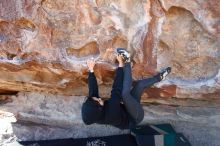 Bouldering in Hueco Tanks on 11/30/2019 with Blue Lizard Climbing and Yoga

Filename: SRM_20191130_1536570.jpg
Aperture: f/4.5
Shutter Speed: 1/250
Body: Canon EOS-1D Mark II
Lens: Canon EF 16-35mm f/2.8 L