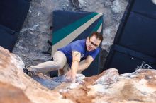 Bouldering in Hueco Tanks on 11/30/2019 with Blue Lizard Climbing and Yoga

Filename: SRM_20191130_1544270.jpg
Aperture: f/3.5
Shutter Speed: 1/250
Body: Canon EOS-1D Mark II
Lens: Canon EF 16-35mm f/2.8 L