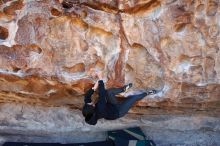 Bouldering in Hueco Tanks on 11/30/2019 with Blue Lizard Climbing and Yoga

Filename: SRM_20191130_1558020.jpg
Aperture: f/4.5
Shutter Speed: 1/250
Body: Canon EOS-1D Mark II
Lens: Canon EF 16-35mm f/2.8 L