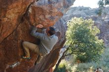 Bouldering in Hueco Tanks on 11/30/2019 with Blue Lizard Climbing and Yoga

Filename: SRM_20191130_1621020.jpg
Aperture: f/6.3
Shutter Speed: 1/250
Body: Canon EOS-1D Mark II
Lens: Canon EF 50mm f/1.8 II