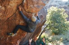 Bouldering in Hueco Tanks on 11/30/2019 with Blue Lizard Climbing and Yoga

Filename: SRM_20191130_1624090.jpg
Aperture: f/4.5
Shutter Speed: 1/250
Body: Canon EOS-1D Mark II
Lens: Canon EF 50mm f/1.8 II