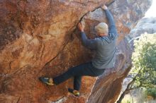 Bouldering in Hueco Tanks on 11/30/2019 with Blue Lizard Climbing and Yoga

Filename: SRM_20191130_1624170.jpg
Aperture: f/4.5
Shutter Speed: 1/250
Body: Canon EOS-1D Mark II
Lens: Canon EF 50mm f/1.8 II