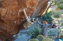 Bouldering in Hueco Tanks on 11/30/2019 with Blue Lizard Climbing and Yoga

Filename: SRM_20191130_1630140.jpg
Aperture: f/3.5
Shutter Speed: 1/250
Body: Canon EOS-1D Mark II
Lens: Canon EF 50mm f/1.8 II