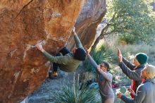 Bouldering in Hueco Tanks on 11/30/2019 with Blue Lizard Climbing and Yoga

Filename: SRM_20191130_1634460.jpg
Aperture: f/4.0
Shutter Speed: 1/250
Body: Canon EOS-1D Mark II
Lens: Canon EF 50mm f/1.8 II