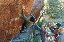 Bouldering in Hueco Tanks on 11/30/2019 with Blue Lizard Climbing and Yoga

Filename: SRM_20191130_1634480.jpg
Aperture: f/4.0
Shutter Speed: 1/250
Body: Canon EOS-1D Mark II
Lens: Canon EF 50mm f/1.8 II