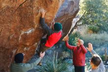 Bouldering in Hueco Tanks on 11/30/2019 with Blue Lizard Climbing and Yoga

Filename: SRM_20191130_1645180.jpg
Aperture: f/4.0
Shutter Speed: 1/250
Body: Canon EOS-1D Mark II
Lens: Canon EF 50mm f/1.8 II