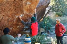 Bouldering in Hueco Tanks on 11/30/2019 with Blue Lizard Climbing and Yoga

Filename: SRM_20191130_1651360.jpg
Aperture: f/3.5
Shutter Speed: 1/250
Body: Canon EOS-1D Mark II
Lens: Canon EF 50mm f/1.8 II