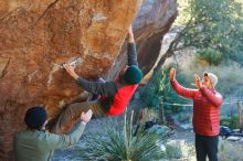 Bouldering in Hueco Tanks on 11/30/2019 with Blue Lizard Climbing and Yoga

Filename: SRM_20191130_1651410.jpg
Aperture: f/3.5
Shutter Speed: 1/250
Body: Canon EOS-1D Mark II
Lens: Canon EF 50mm f/1.8 II