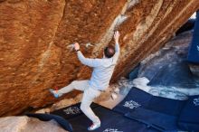 Bouldering in Hueco Tanks on 11/30/2019 with Blue Lizard Climbing and Yoga

Filename: SRM_20191130_1730511.jpg
Aperture: f/3.5
Shutter Speed: 1/250
Body: Canon EOS-1D Mark II
Lens: Canon EF 16-35mm f/2.8 L