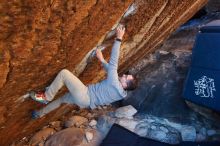 Bouldering in Hueco Tanks on 11/30/2019 with Blue Lizard Climbing and Yoga

Filename: SRM_20191130_1737120.jpg
Aperture: f/4.5
Shutter Speed: 1/250
Body: Canon EOS-1D Mark II
Lens: Canon EF 16-35mm f/2.8 L