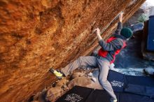 Bouldering in Hueco Tanks on 11/30/2019 with Blue Lizard Climbing and Yoga

Filename: SRM_20191130_1739080.jpg
Aperture: f/3.5
Shutter Speed: 1/250
Body: Canon EOS-1D Mark II
Lens: Canon EF 16-35mm f/2.8 L