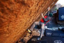 Bouldering in Hueco Tanks on 11/30/2019 with Blue Lizard Climbing and Yoga

Filename: SRM_20191130_1739210.jpg
Aperture: f/3.5
Shutter Speed: 1/250
Body: Canon EOS-1D Mark II
Lens: Canon EF 16-35mm f/2.8 L