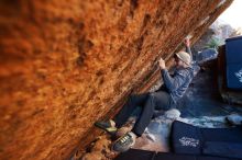 Bouldering in Hueco Tanks on 11/30/2019 with Blue Lizard Climbing and Yoga

Filename: SRM_20191130_1741260.jpg
Aperture: f/3.2
Shutter Speed: 1/250
Body: Canon EOS-1D Mark II
Lens: Canon EF 16-35mm f/2.8 L