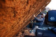 Bouldering in Hueco Tanks on 11/30/2019 with Blue Lizard Climbing and Yoga

Filename: SRM_20191130_1741280.jpg
Aperture: f/3.5
Shutter Speed: 1/250
Body: Canon EOS-1D Mark II
Lens: Canon EF 16-35mm f/2.8 L