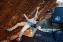 Bouldering in Hueco Tanks on 11/30/2019 with Blue Lizard Climbing and Yoga

Filename: SRM_20191130_1748360.jpg
Aperture: f/3.2
Shutter Speed: 1/250
Body: Canon EOS-1D Mark II
Lens: Canon EF 16-35mm f/2.8 L