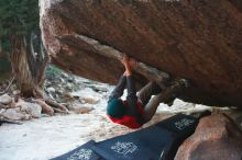 Bouldering in Hueco Tanks on 11/30/2019 with Blue Lizard Climbing and Yoga

Filename: SRM_20191130_1759460.jpg
Aperture: f/2.8
Shutter Speed: 1/250
Body: Canon EOS-1D Mark II
Lens: Canon EF 50mm f/1.8 II