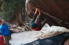 Bouldering in Hueco Tanks on 11/30/2019 with Blue Lizard Climbing and Yoga

Filename: SRM_20191130_1759520.jpg
Aperture: f/3.2
Shutter Speed: 1/250
Body: Canon EOS-1D Mark II
Lens: Canon EF 50mm f/1.8 II
