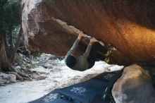 Bouldering in Hueco Tanks on 11/30/2019 with Blue Lizard Climbing and Yoga

Filename: SRM_20191130_1807050.jpg
Aperture: f/2.0
Shutter Speed: 1/250
Body: Canon EOS-1D Mark II
Lens: Canon EF 50mm f/1.8 II