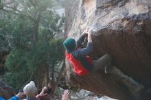 Bouldering in Hueco Tanks on 11/30/2019 with Blue Lizard Climbing and Yoga

Filename: SRM_20191130_1810030.jpg
Aperture: f/2.2
Shutter Speed: 1/250
Body: Canon EOS-1D Mark II
Lens: Canon EF 50mm f/1.8 II