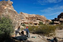 Bouldering in Hueco Tanks on 12/06/2019 with Blue Lizard Climbing and Yoga

Filename: SRM_20191206_1011100.jpg
Aperture: f/5.6
Shutter Speed: 1/640
Body: Canon EOS-1D Mark II
Lens: Canon EF 16-35mm f/2.8 L