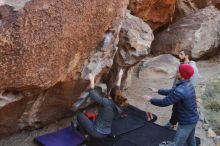 Bouldering in Hueco Tanks on 12/06/2019 with Blue Lizard Climbing and Yoga

Filename: SRM_20191206_1022320.jpg
Aperture: f/5.0
Shutter Speed: 1/250
Body: Canon EOS-1D Mark II
Lens: Canon EF 16-35mm f/2.8 L