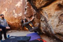 Bouldering in Hueco Tanks on 12/06/2019 with Blue Lizard Climbing and Yoga

Filename: SRM_20191206_1034260.jpg
Aperture: f/4.0
Shutter Speed: 1/250
Body: Canon EOS-1D Mark II
Lens: Canon EF 16-35mm f/2.8 L