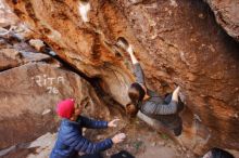 Bouldering in Hueco Tanks on 12/06/2019 with Blue Lizard Climbing and Yoga

Filename: SRM_20191206_1043270.jpg
Aperture: f/4.5
Shutter Speed: 1/250
Body: Canon EOS-1D Mark II
Lens: Canon EF 16-35mm f/2.8 L