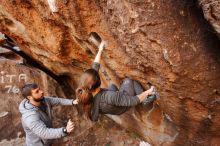Bouldering in Hueco Tanks on 12/06/2019 with Blue Lizard Climbing and Yoga

Filename: SRM_20191206_1105430.jpg
Aperture: f/4.5
Shutter Speed: 1/250
Body: Canon EOS-1D Mark II
Lens: Canon EF 16-35mm f/2.8 L