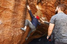 Bouldering in Hueco Tanks on 12/06/2019 with Blue Lizard Climbing and Yoga

Filename: SRM_20191206_1148080.jpg
Aperture: f/5.0
Shutter Speed: 1/250
Body: Canon EOS-1D Mark II
Lens: Canon EF 16-35mm f/2.8 L