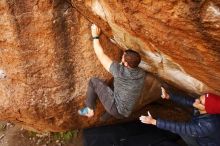 Bouldering in Hueco Tanks on 12/06/2019 with Blue Lizard Climbing and Yoga

Filename: SRM_20191206_1155460.jpg
Aperture: f/4.5
Shutter Speed: 1/250
Body: Canon EOS-1D Mark II
Lens: Canon EF 16-35mm f/2.8 L