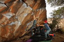 Bouldering in Hueco Tanks on 12/06/2019 with Blue Lizard Climbing and Yoga

Filename: SRM_20191206_1236430.jpg
Aperture: f/8.0
Shutter Speed: 1/250
Body: Canon EOS-1D Mark II
Lens: Canon EF 16-35mm f/2.8 L