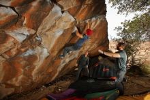 Bouldering in Hueco Tanks on 12/06/2019 with Blue Lizard Climbing and Yoga

Filename: SRM_20191206_1238010.jpg
Aperture: f/8.0
Shutter Speed: 1/250
Body: Canon EOS-1D Mark II
Lens: Canon EF 16-35mm f/2.8 L