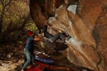 Bouldering in Hueco Tanks on 12/06/2019 with Blue Lizard Climbing and Yoga

Filename: SRM_20191206_1252550.jpg
Aperture: f/8.0
Shutter Speed: 1/250
Body: Canon EOS-1D Mark II
Lens: Canon EF 16-35mm f/2.8 L