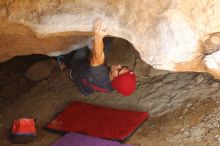 Bouldering in Hueco Tanks on 12/06/2019 with Blue Lizard Climbing and Yoga

Filename: SRM_20191206_1324150.jpg
Aperture: f/2.8
Shutter Speed: 1/250
Body: Canon EOS-1D Mark II
Lens: Canon EF 50mm f/1.8 II