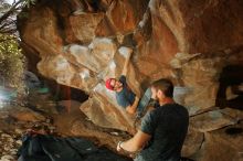 Bouldering in Hueco Tanks on 12/06/2019 with Blue Lizard Climbing and Yoga

Filename: SRM_20191206_1343060.jpg
Aperture: f/7.1
Shutter Speed: 1/250
Body: Canon EOS-1D Mark II
Lens: Canon EF 16-35mm f/2.8 L