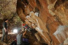 Bouldering in Hueco Tanks on 12/06/2019 with Blue Lizard Climbing and Yoga

Filename: SRM_20191206_1348080.jpg
Aperture: f/7.1
Shutter Speed: 1/250
Body: Canon EOS-1D Mark II
Lens: Canon EF 16-35mm f/2.8 L