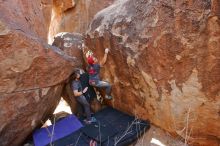 Bouldering in Hueco Tanks on 12/06/2019 with Blue Lizard Climbing and Yoga

Filename: SRM_20191206_1358100.jpg
Aperture: f/4.0
Shutter Speed: 1/250
Body: Canon EOS-1D Mark II
Lens: Canon EF 16-35mm f/2.8 L