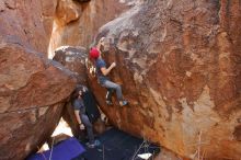 Bouldering in Hueco Tanks on 12/06/2019 with Blue Lizard Climbing and Yoga

Filename: SRM_20191206_1358160.jpg
Aperture: f/4.0
Shutter Speed: 1/250
Body: Canon EOS-1D Mark II
Lens: Canon EF 16-35mm f/2.8 L