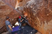 Bouldering in Hueco Tanks on 12/06/2019 with Blue Lizard Climbing and Yoga

Filename: SRM_20191206_1403550.jpg
Aperture: f/4.5
Shutter Speed: 1/250
Body: Canon EOS-1D Mark II
Lens: Canon EF 16-35mm f/2.8 L