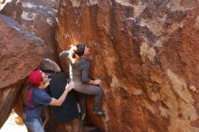 Bouldering in Hueco Tanks on 12/06/2019 with Blue Lizard Climbing and Yoga

Filename: SRM_20191206_1411270.jpg
Aperture: f/4.0
Shutter Speed: 1/250
Body: Canon EOS-1D Mark II
Lens: Canon EF 16-35mm f/2.8 L